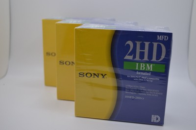 3x10 NEU & OVP Sony 2HD IBM formatierte 1.44MB Disketten Floppy Disks NEW