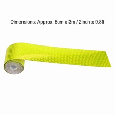 Yellow 5cmx3m Safety Adhesive Reflective Tape Roll Sticker For Trailers Cars BA 1.66 per metre
