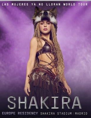 1 Front Ticket - Shakira European Residency September 26th 2026 in Madrid, Spain