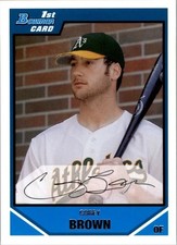 2007 Bowman Draft Draft Picks BDPP3 Corey Brown Rookie Oakland Athletics