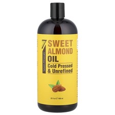 Sweet Almond Oil, Cold Pressed Unrefined, Unscented, 32 fl oz 950 ml