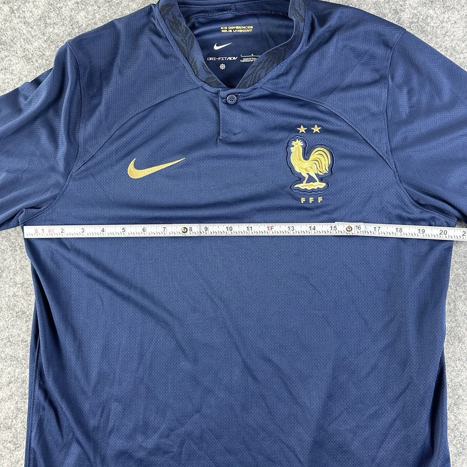 Camiseta de fútbol manga larga Nike France 22/23 LS para hombre talla grande DN0665-410 Foto 3 de 4
