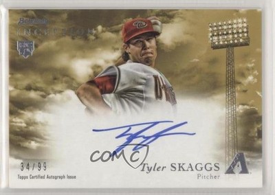 2013 Bowman Inception Rookie Gold 34/99 Tyler Skaggs #RA-TS Auto RC 3i6