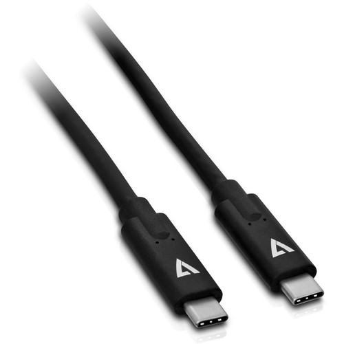 V7 Black USB Cable USB-C Male to USB-C Male 2m 6.6ft (V7UCC-2M-BLK-1N) - Picture 2 of 2
