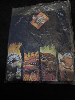 Offizielles Skylanders Giants Baumwoll-T-Shirt/Banner (5-6 Jahre) blau mit Etikett