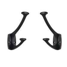2 PCS Heavy Duty Oil Rubbed Bronze Large Coat Towel Robe Hooks Wall Mounted