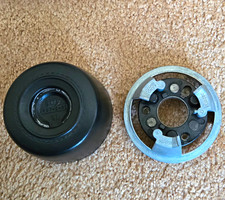 OE MOPAR WOODGRAIN STEERING WHEEL BLACK HORN ...