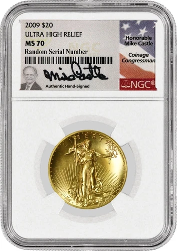 2009 $20 Ultra High Relief St Gaudens Double Eagle 1 oz .9999 Fine Gold NGC MS70