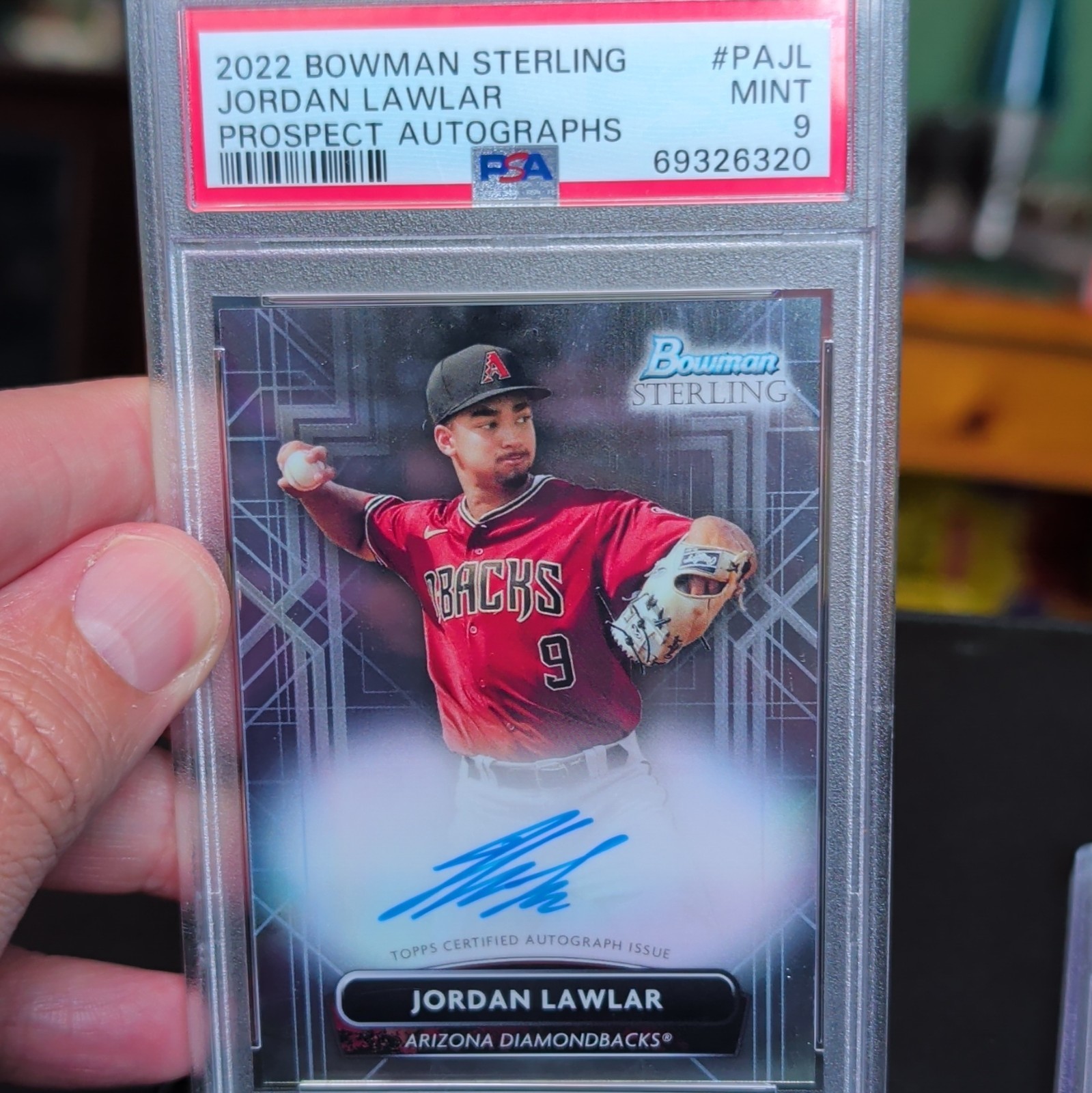 Topps 2022 Jordan Lawlar Auto PSA Lot 2 Bowman Sterling/Platinum PAJL TOP72 view 2