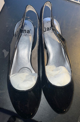 jana soft line schuhe black patent damen Gr. 41/ UK 7,5/ US 9,5