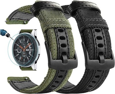 2 Pack Nylon Strap Compatible with Galaxy Watch 46mm, Gear S3 Frontier