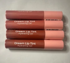 Lot of 4 MCoBeauty Dream Lip Tint Hydrating Gel Brand New Nude Peach Mauve Pink