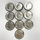Lot Of 10 Silver Roosevelt Dimes $1 Face Value .900 Silver Stack Coins - AL8