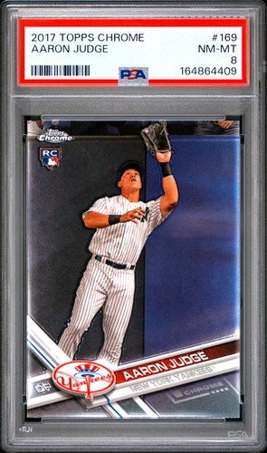 2017 TOPPS CHROME #169 AARON JUDGE PSA 8