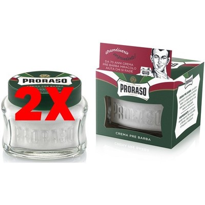 2 X PRORASO Crema Pre Barba Rinfrescante 100 ml