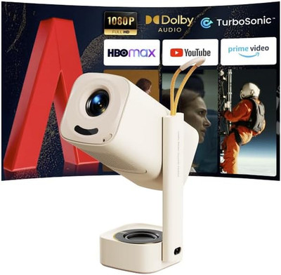 Yaber T1 Pro4 Mini Projector with Wifi and Bluetooth, Dolby Audio & Turbo Sonic 