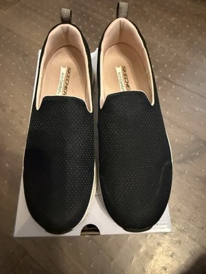 Skechers Arch Comfort Women's Slip-On Shoes Black Fabric Arch Support US 8.5