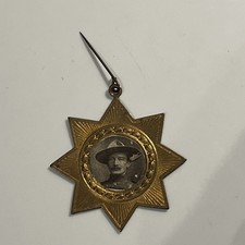Boer War Era Baden Powell Sweetheart Souvenir Pendant Medal Maker A H Woodward