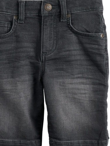 Sonoma Boys Charcoal Knit Denim Adjustable Waistband Real Pocket Shorts 4 - Picture 2 of 2