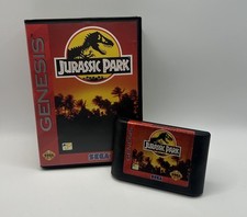 Jurassic Park (Sega Genesis, 1993) Video Game - Good Condition - Tested Working
