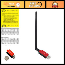 AC600 Dual Band Wireless USB Adapter - High Gain Antenna, Windows  Linux Compat