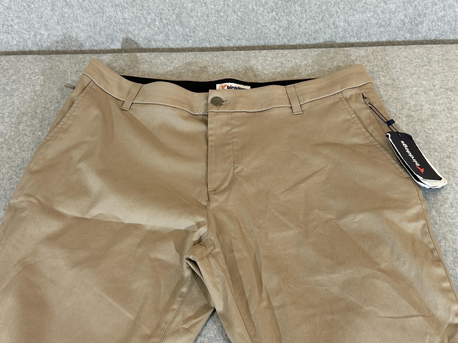 Birddogs Pants Mens 36x32 Khaki Tan Stretch Chino Performance Casual Golf