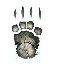 Bear Paw Tattoo Waterproof Temporary Tattoo Animal Paw Print Body Art 4 in