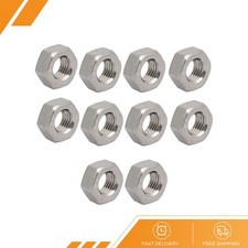 10pcs - M6 x 0.75mm Pitch Metric Fine Thread 304 Stainless Steel Hex Nuts