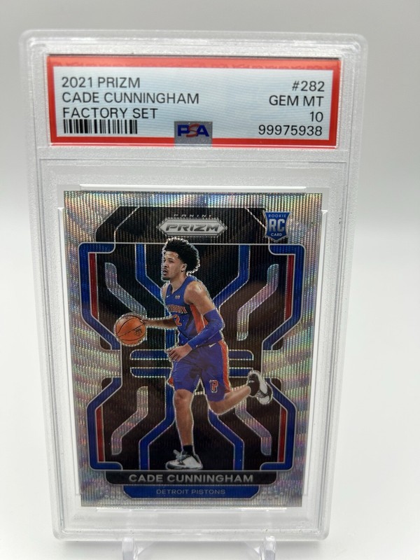 PSA 10 GEM MINT 2021 Prizm CADE CUNNINGHAM RC ROOKIE Silver Factory Set #282