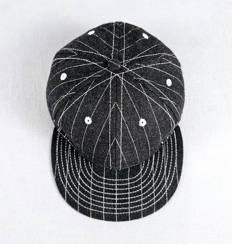 Giorgio Armani x Official Crown Of Laurel Wool Cap Hat Pinstripe Mens 7 1/4 RARE - Image 4 of 4