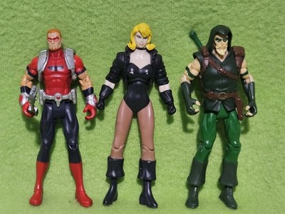 DC Universe Infinite Heroes RED + GREEN ARROW & BLACK CANARY 4'' Figure Lot of 3!