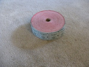 1 Roll Rogers Tickets Carnival Fun Fair Festival Raffle Blue