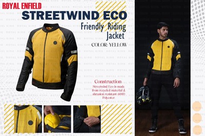 Royal Enfield  STREETWIND ECO FRIENDLY Gelbe Reitjacke 