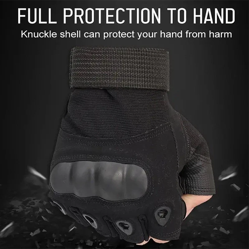 Military Tactical Glove Winter Half Finger Fingerless Gloves Army Combat Hunting - image 3 of 4