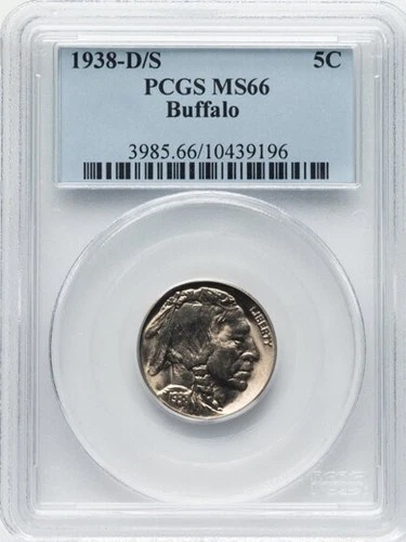 1938-D/S Buffalo Nickel PCGS MS-66