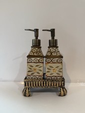 Temp-tations Old World Soap And Lotion Dispensers With Holder In Brown