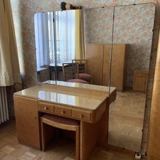 Spiegelkommode mit Hocker 40er 50er 60er Jahre Sideboard Schminktisch vintage