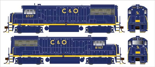 Bowser 25127 Ho U25B C&O Ph Iia 8106 - Standard DC | Zustand: Neu