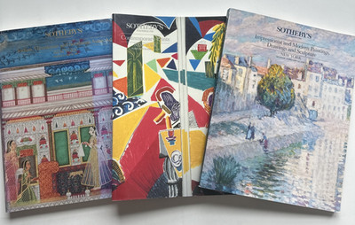 RARE SET OF SOTHEBYS ART COLLECTION 1990 AUCTION CATALOGS
