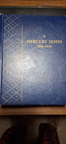 Mercury Dime Collection 1916-45 set Whitman Album No 16 D 76 Silver Coins