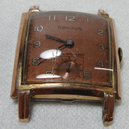 VINTAGE MENS BENRUS WRIST WATCH SHOCK ABSORBER MODEL BA 2 AXZ  #29