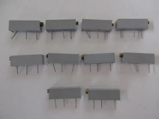 10 Lot BECKMAN 89PR Multi 20-TURN Trimmer POTENTIOMETER Pot 50 to 2 Meg Ohm 3/4"