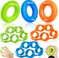 Hand Grip Strengthener, Finger Exerciser, Grip Strength Trainer (6 PCS),