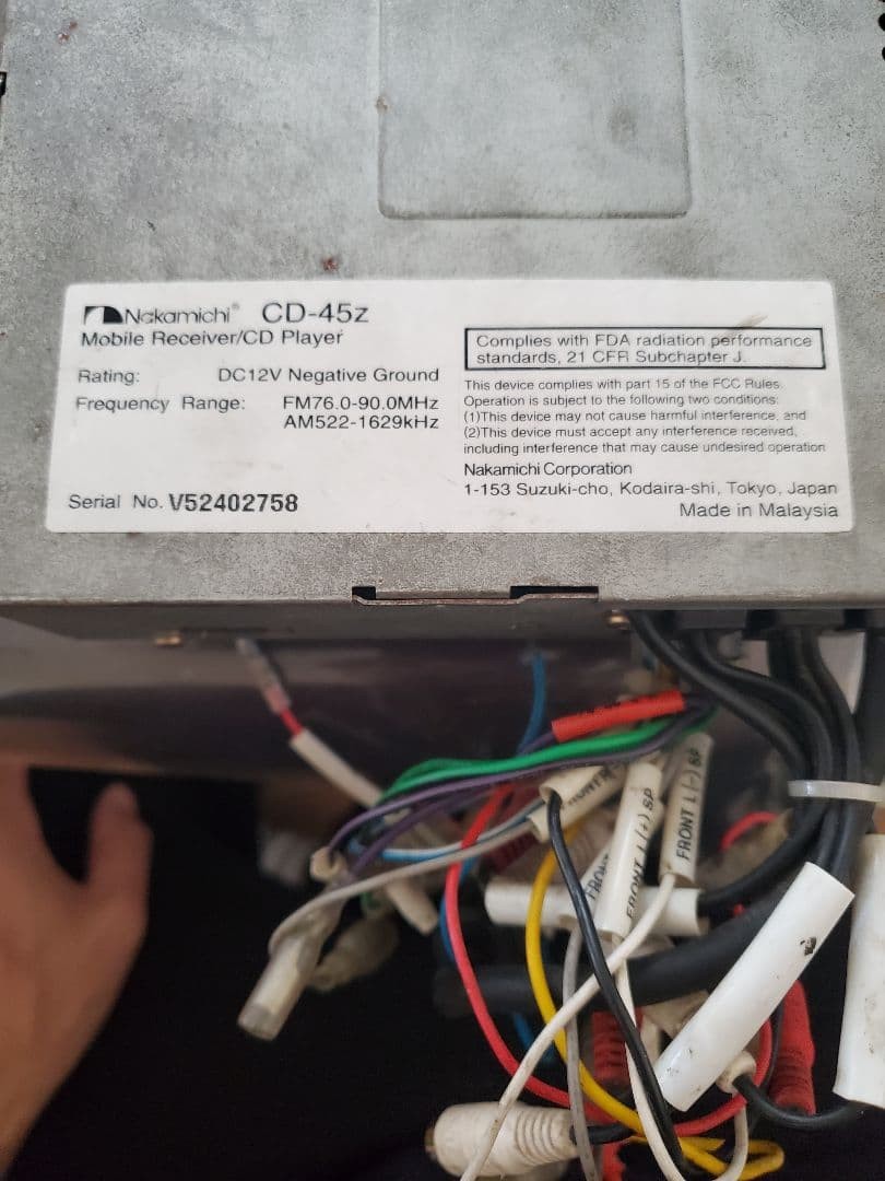 Nakamichi CD-45Z CD Player In Dash Receiver for sale online | eBay