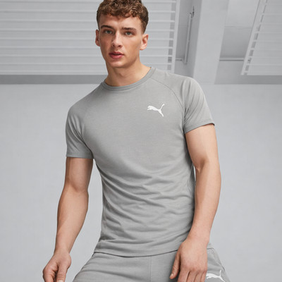 Puma Evostripe Herren T-Shirt DryCELL Crew Sport Gym Top Tee Grau S-2XL