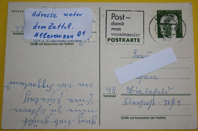 Ganzsache. Postkarte DBP MI: 101 Brfördert Hamm nach Bielefeld 29.3.72 (11.484)
