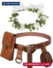 Renaissance Belt Pouch Set, Medieval Accessories, Pirate Belt with Coin Purse