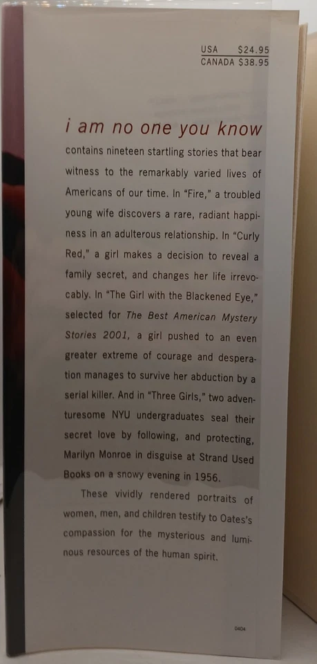 Joyce Carol Oates I Am No One You Know Signed First Edition Foto 3 de 4