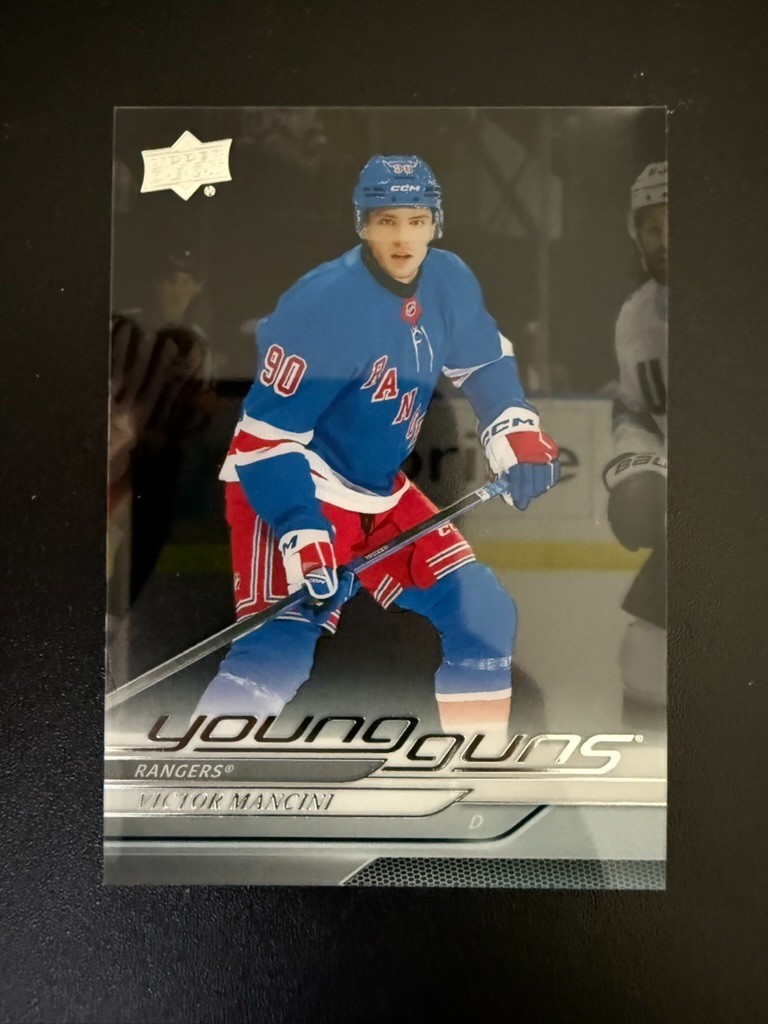 2024-25 Upper Deck 464 Victor Mancini Young Guns Clear Cut