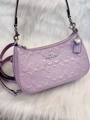 NWT COACH Teri Shoulder Bag Signature Leather Heart Charm CDA98 | eBay